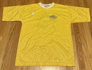 Vintage Lotto Soccer Mens Large Jersey Yellow USA Made Zepeda Construction